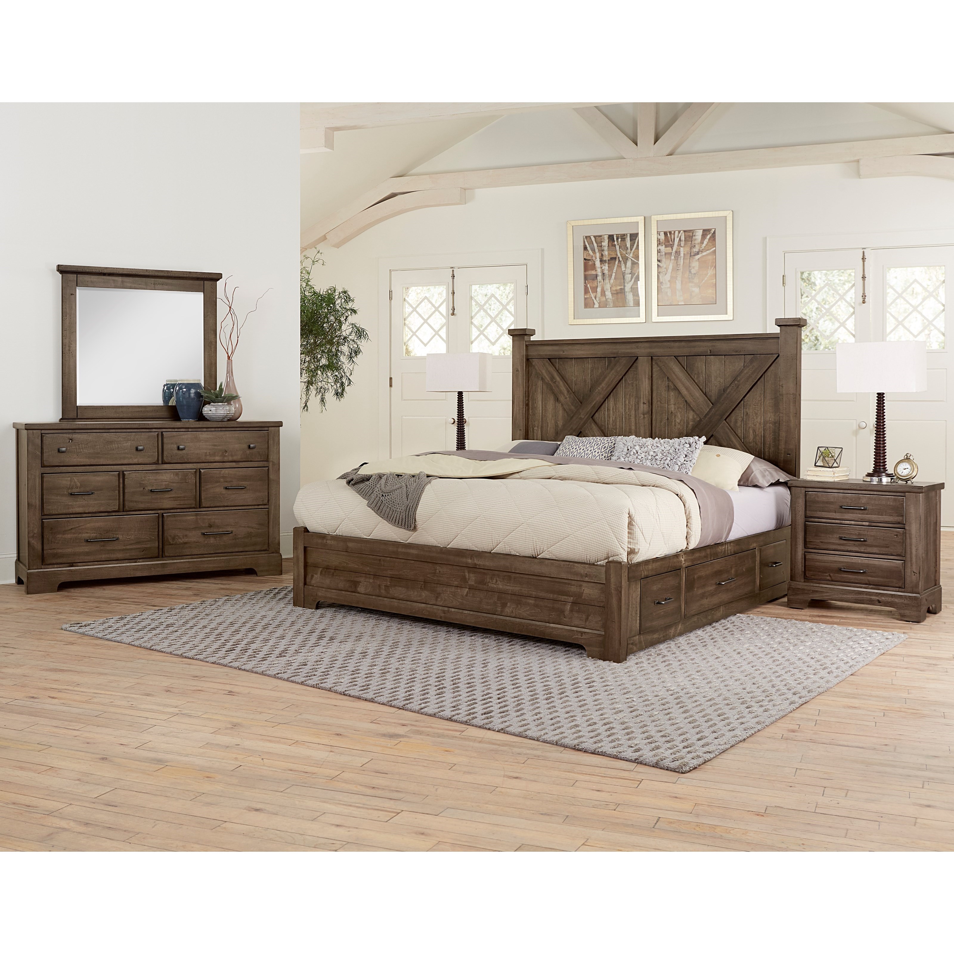 Rustic King Bedroom Set Signature Design By Ashley Naydell 4 Piece